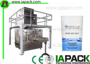 1000g Salt Doypack Packing Machine Granulær Rotary Weighing Filling Sealing Packaging Machine op til 35 pakker per minut