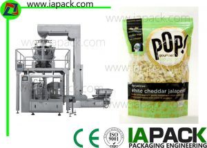 Popcorn Premade Pouch Fyldningsforseglingsmaskine Med Multi Head Scale