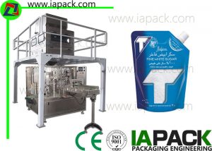 Sugar Premade Pouch Packing Machine Doypack Rotary Bag Giver 2KW