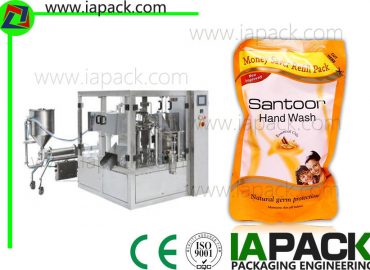 automatisk taske-given doypack pakning maskine flydende og pasta emballage maskine 380V 3-faset lufttryk