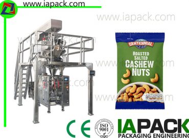 Automatisk formfyldningsforseglingsmaskine med multihovedvægt til cashewnødder, pakkepakker til snacks